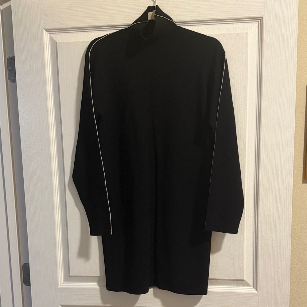 Theory -  Line Detail Knit Sweater Dress - Size M